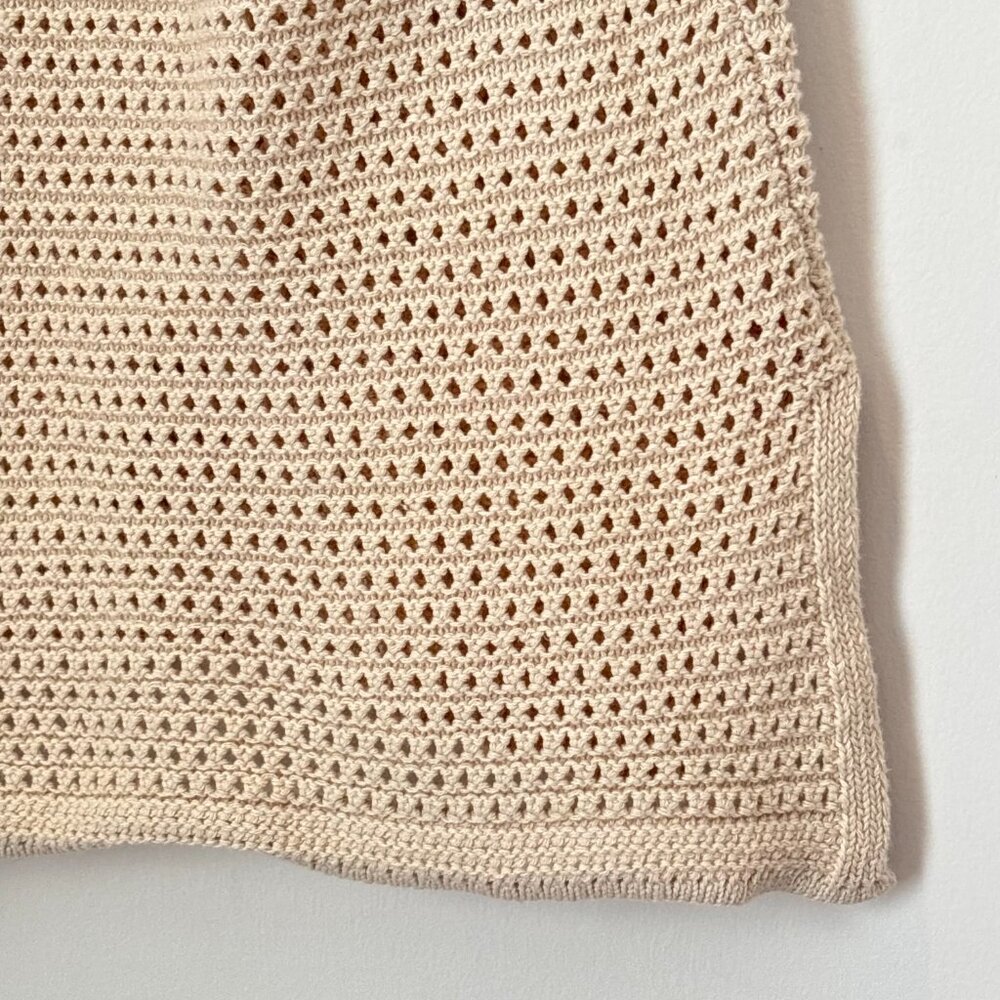 Sincerely Jules Crochet Open Knit Sleeveless Top Button SZ Large Beach Boho NEW - Picture 16 of 16